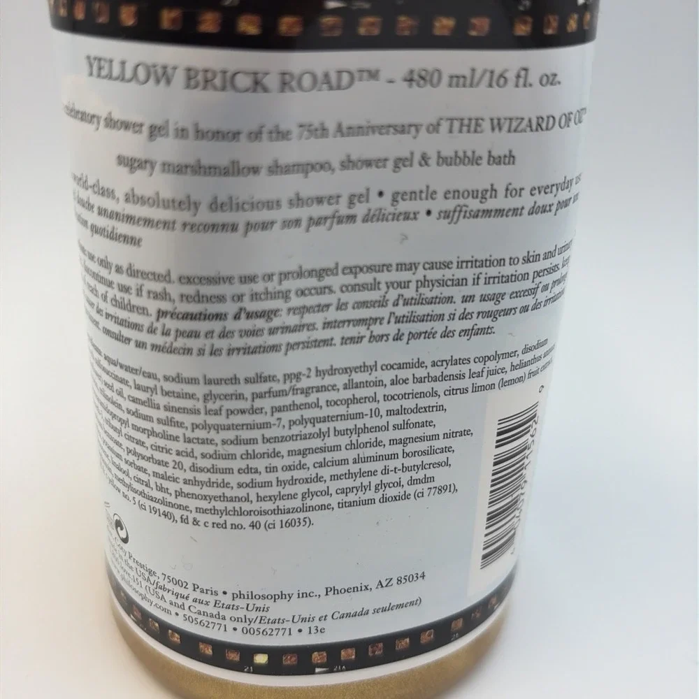 Philosophy Yellow Brick Road Sugary Marshmallow Shampoo Shower Gel 16oz Discont.